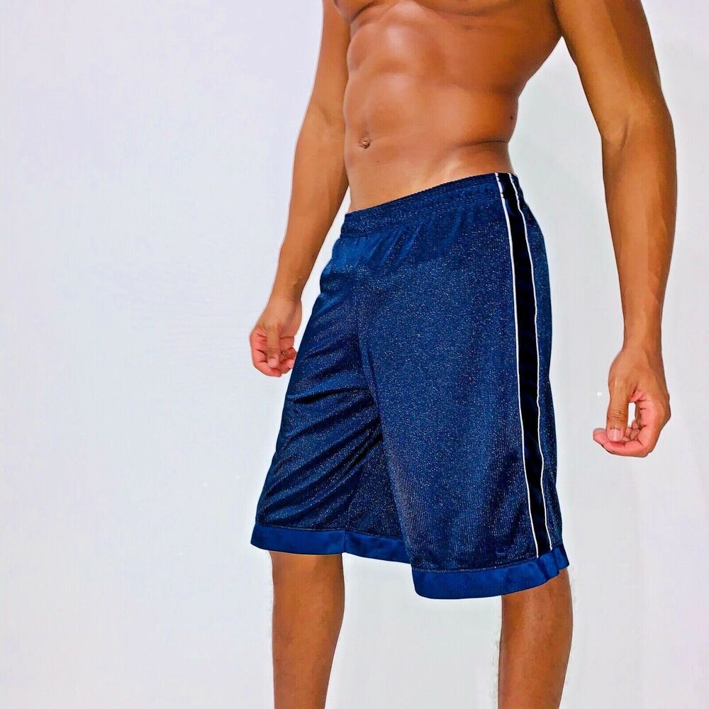 C9 By Champion Vintage Basketball Dazzle Shorts Shiny Soft Navy Blue YL